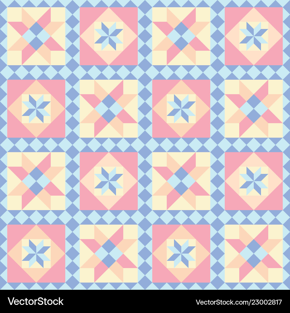 Patchwork seamless pattern abstract background vector image