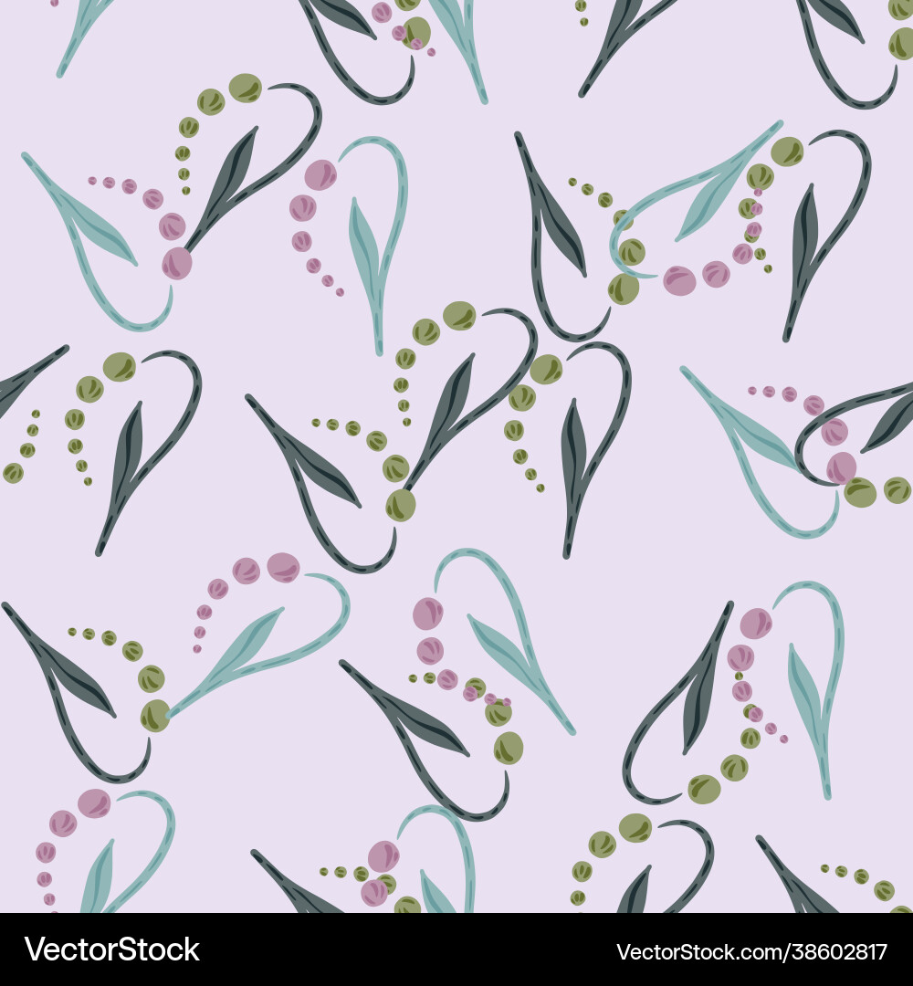 Random seamless pattern with abstract lily Random seamless pattern with abstract lily vector image