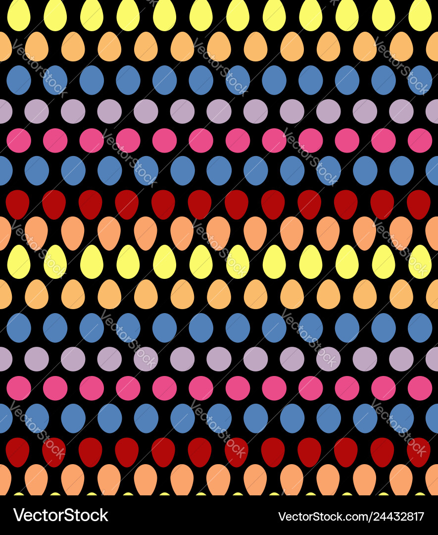 Seamless pattern with colored polka dots and egg Seamless pattern with colored polka dots and egg vector image