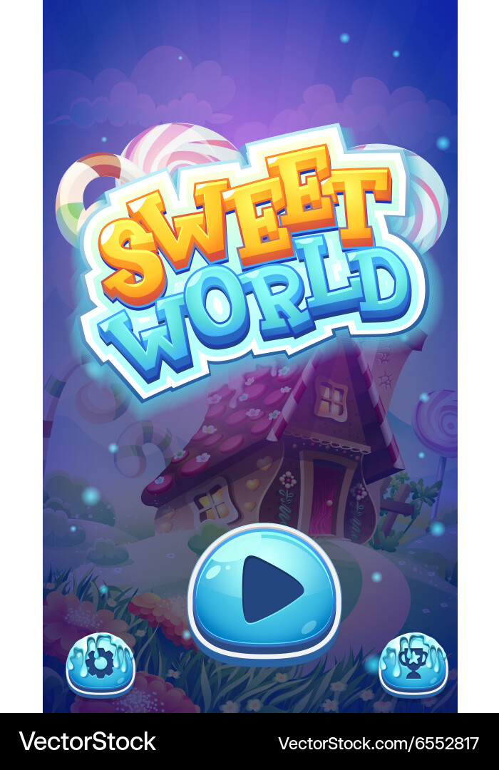 Sweet world mobile gui boot loading screen vector image