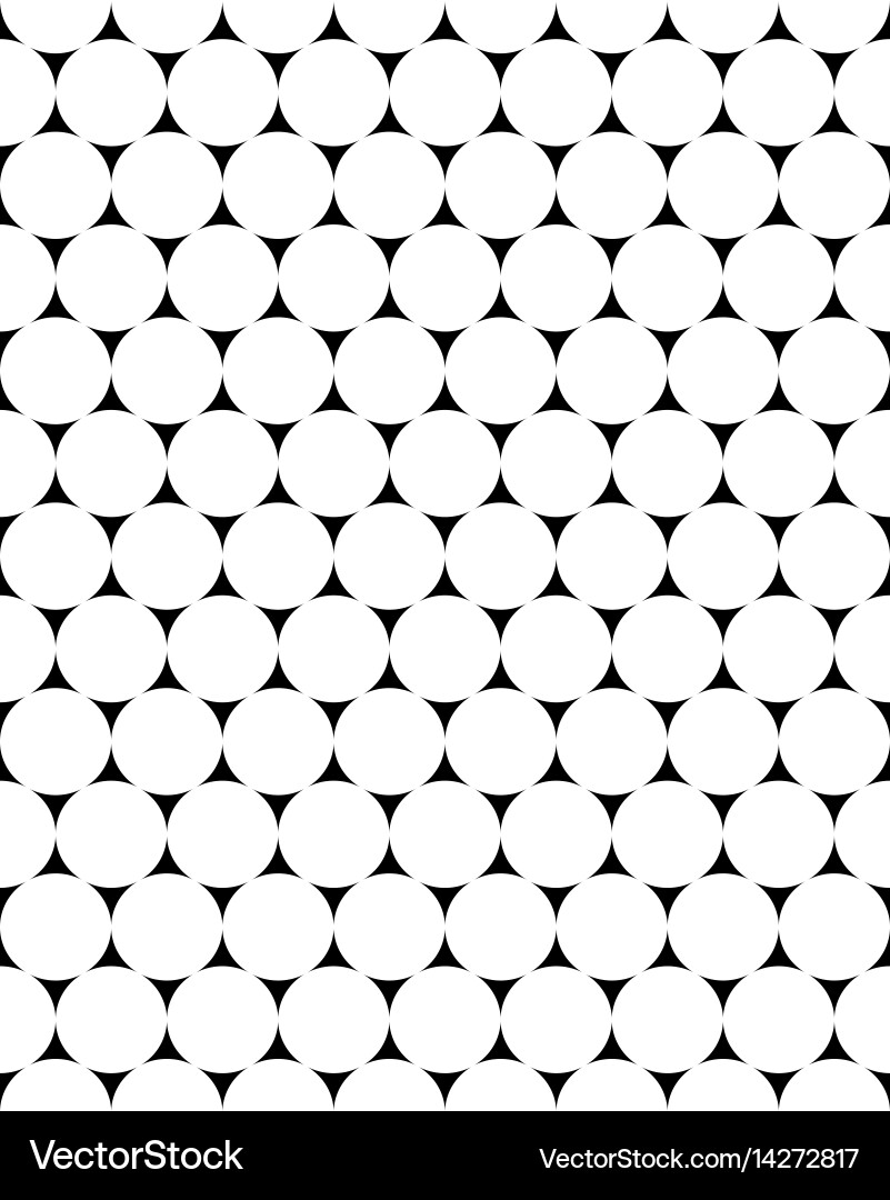 White Circle Seamless Pattern Vector Image