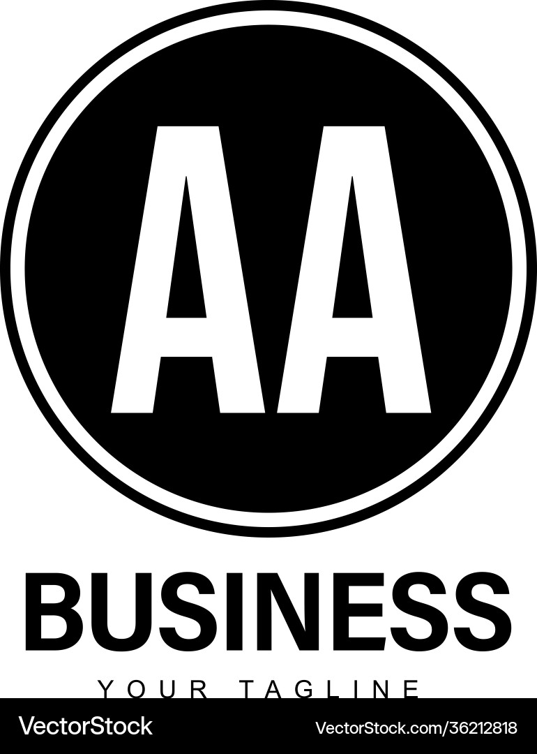 Aa initial a logo design with abstract style Aa initial a logo design with abstract style vector image