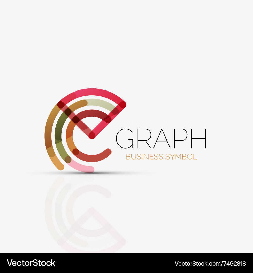 Abstract logo idea linear chart or graph Vector Image