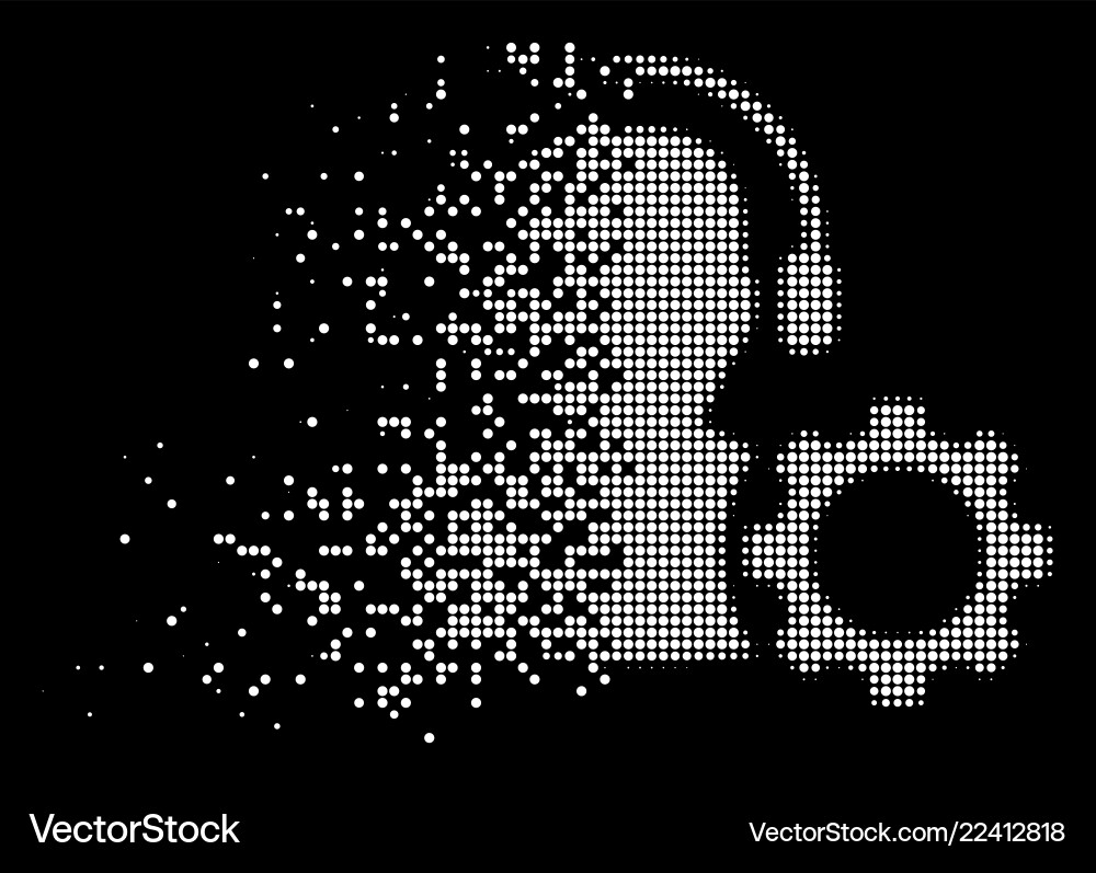 Bright dissolved dot halftone operator Bright dissolved dot halftone operator vector image