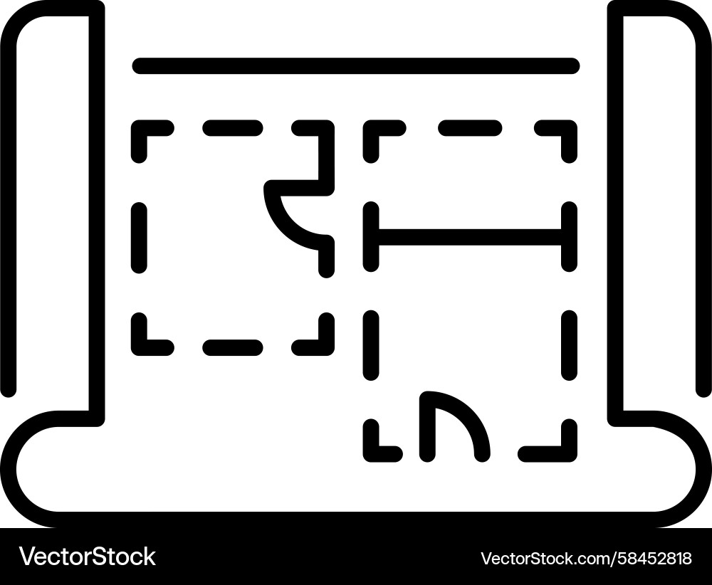 Drafting Blueprint Icon Vector Image