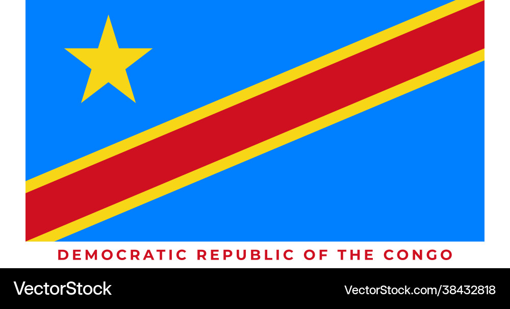 Flag democratic republic congo kinshasa Flag democratic republic congo kinshasa vector image