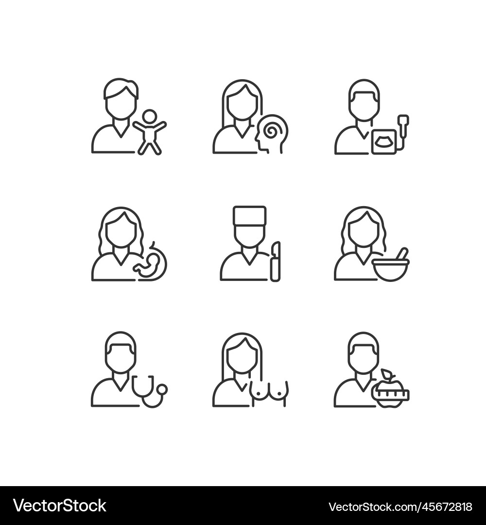 Medical clinic services pixel perfect linear Medical clinic services pixel perfect linear vector image