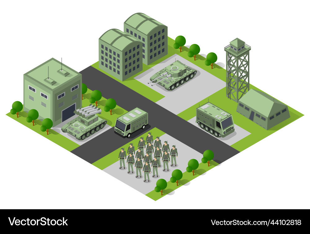 Module base camp object element for building Module base camp object element for building vector image