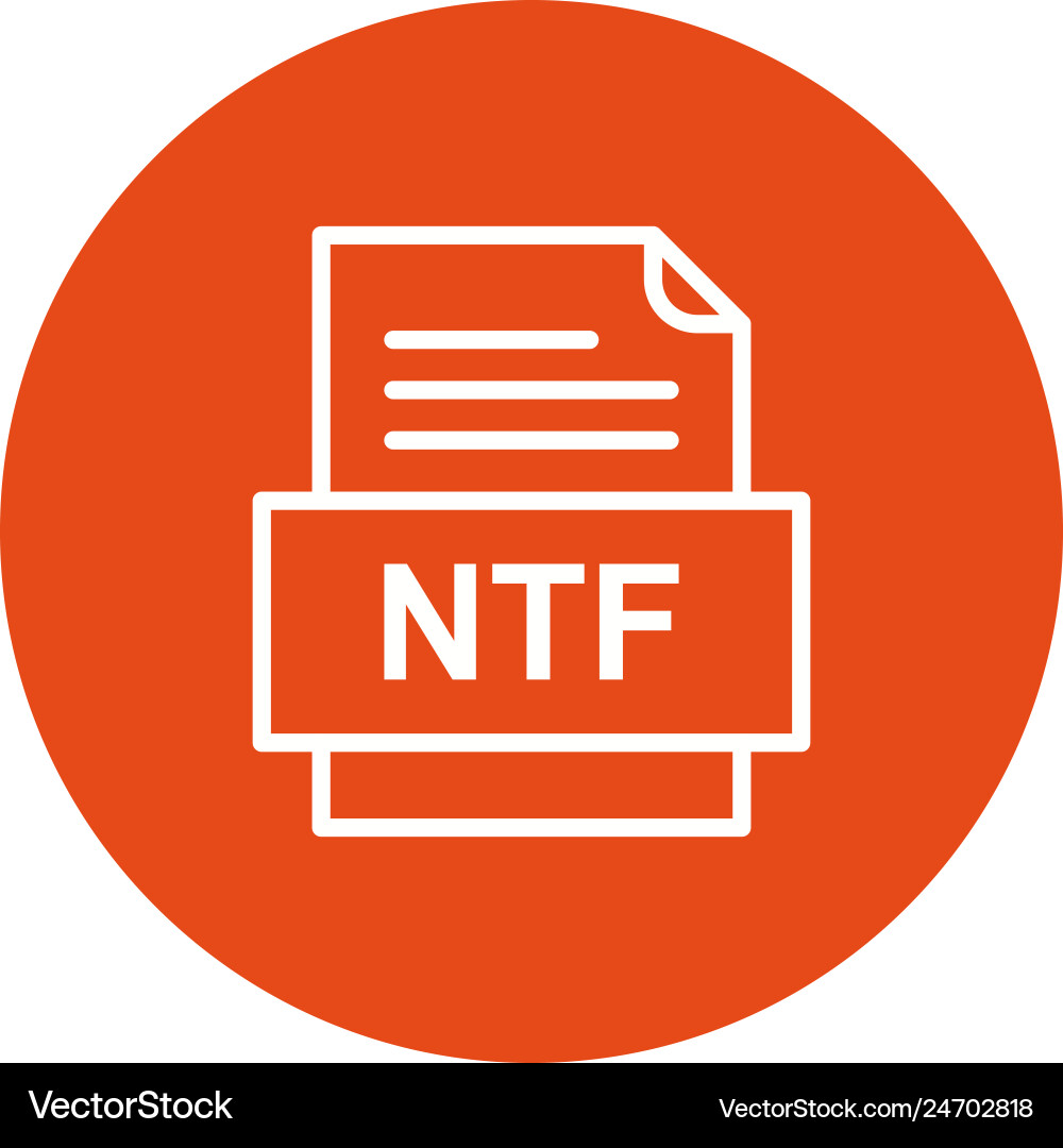 Ntf file document icon vector image