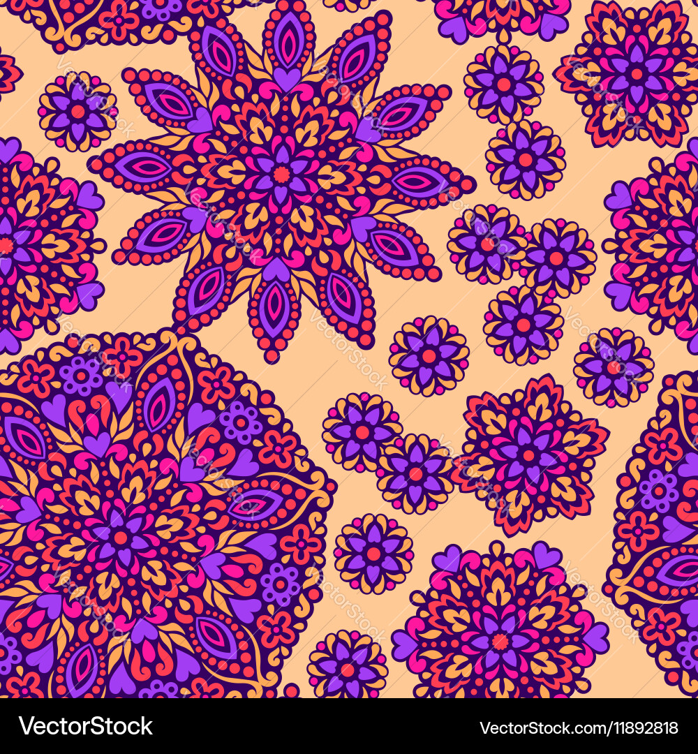 Seamless background with abstract ethnic pattern Vector Image