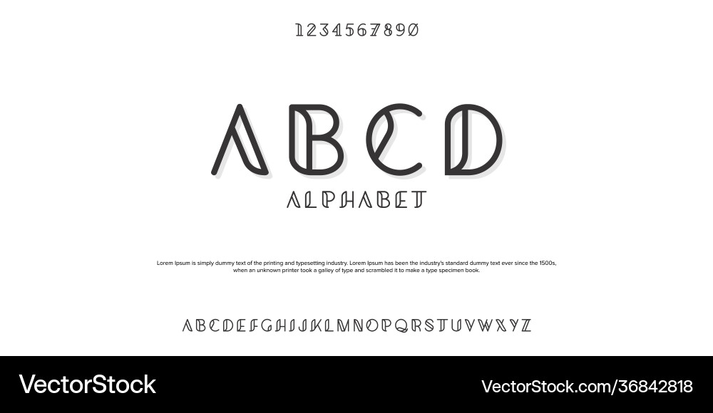 Simple classic design font Vector Image
