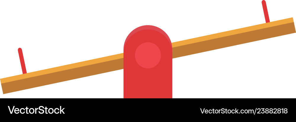 Swing wooden playground game Swing wooden playground game vector image