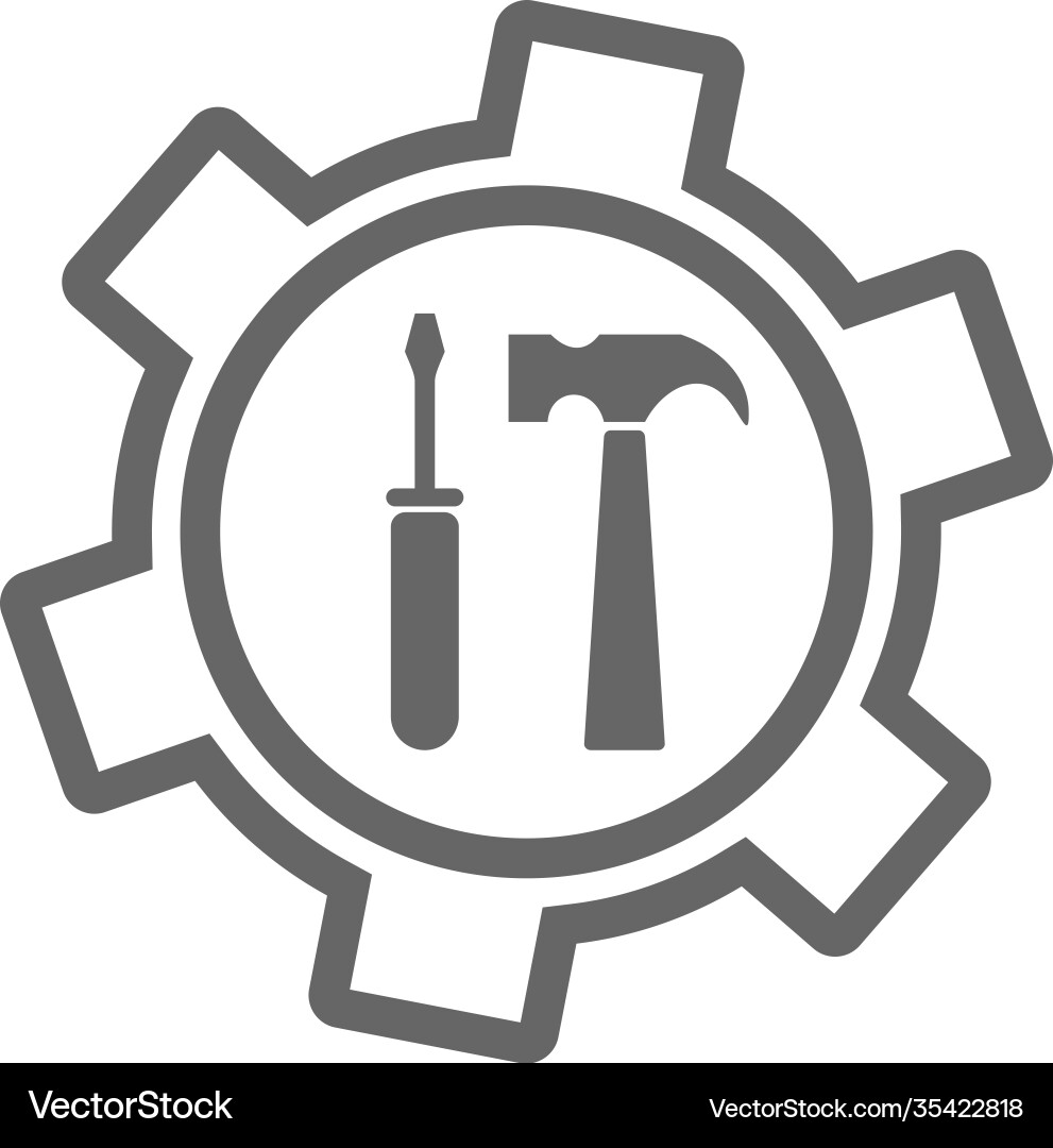 Technical icon engineering simple template Vector Image