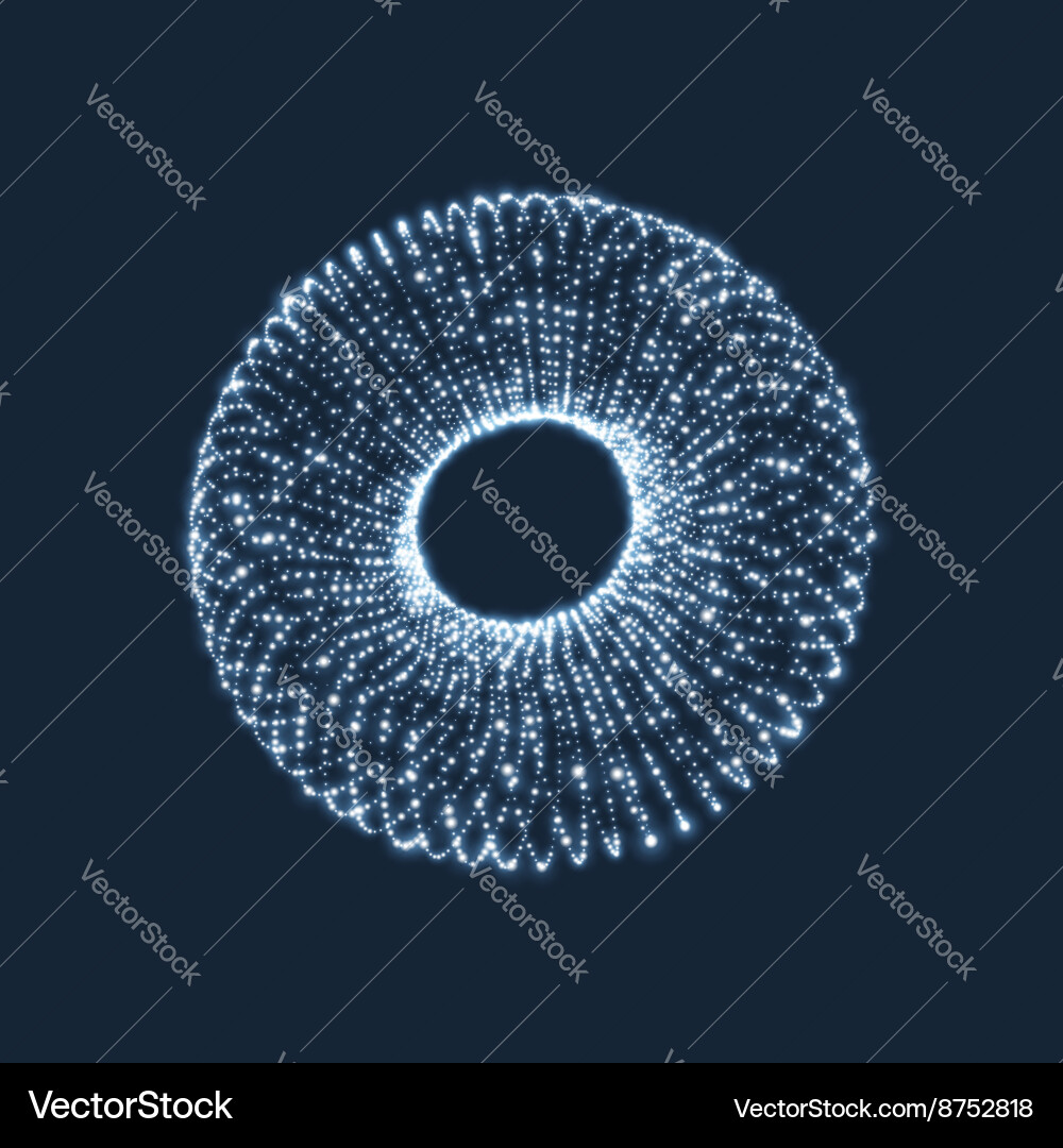 Torus the consisting of points 3d grid Vector Image