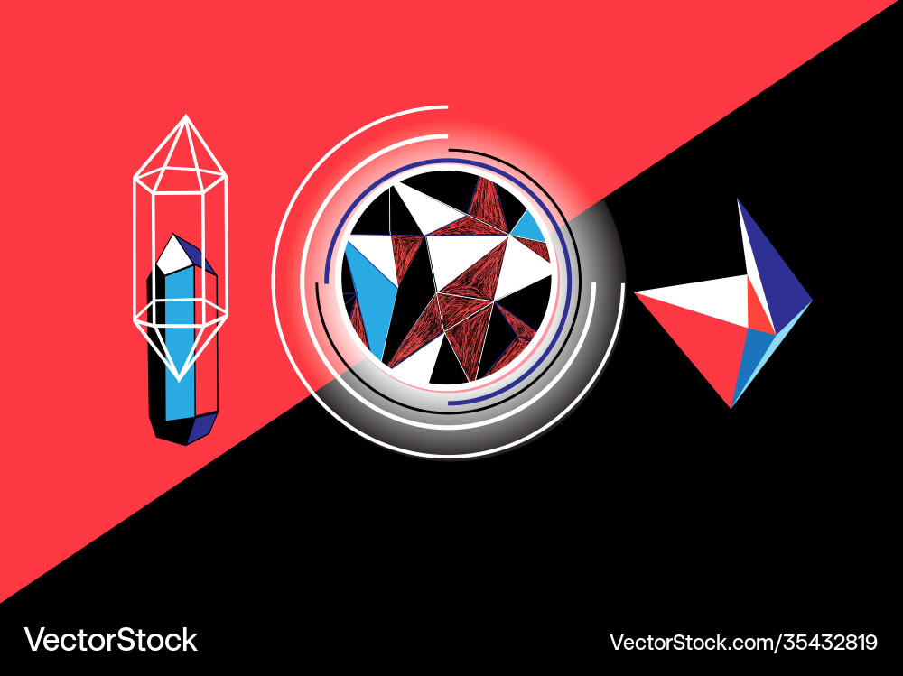 Abstract background with geometric objects Abstract background with geometric objects Vector Image