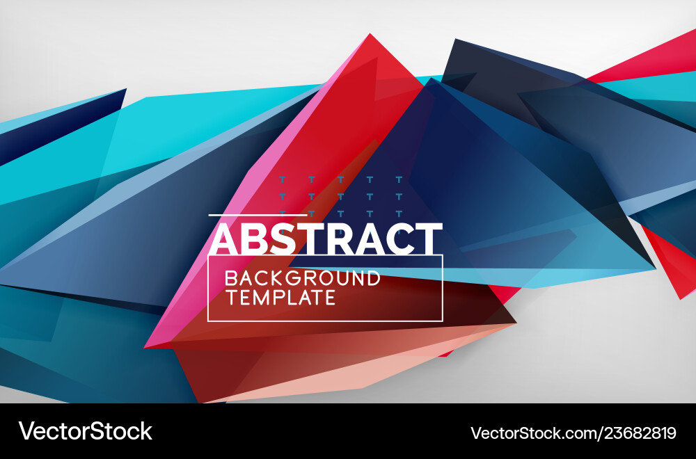 Abstract color triangles geometric background Vector Image