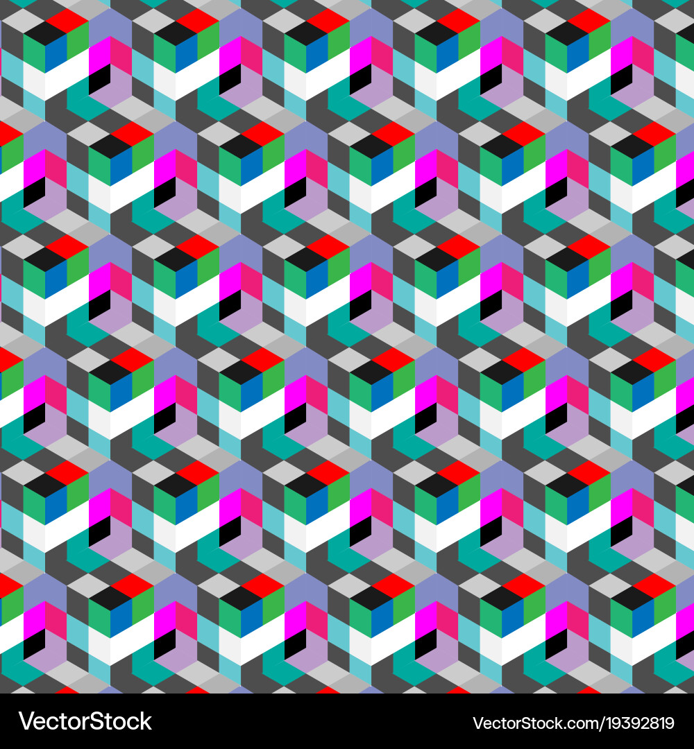 Abstract cube pattern Vector Image