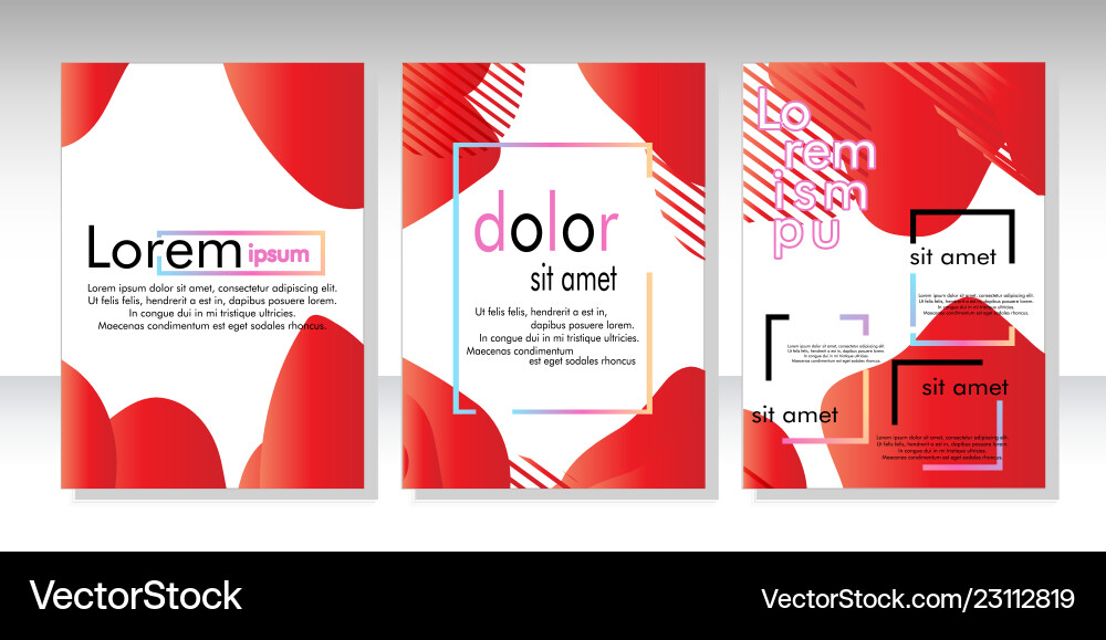 Dynamic style banner design set with fluid Dynamic style banner design set with fluid vector image