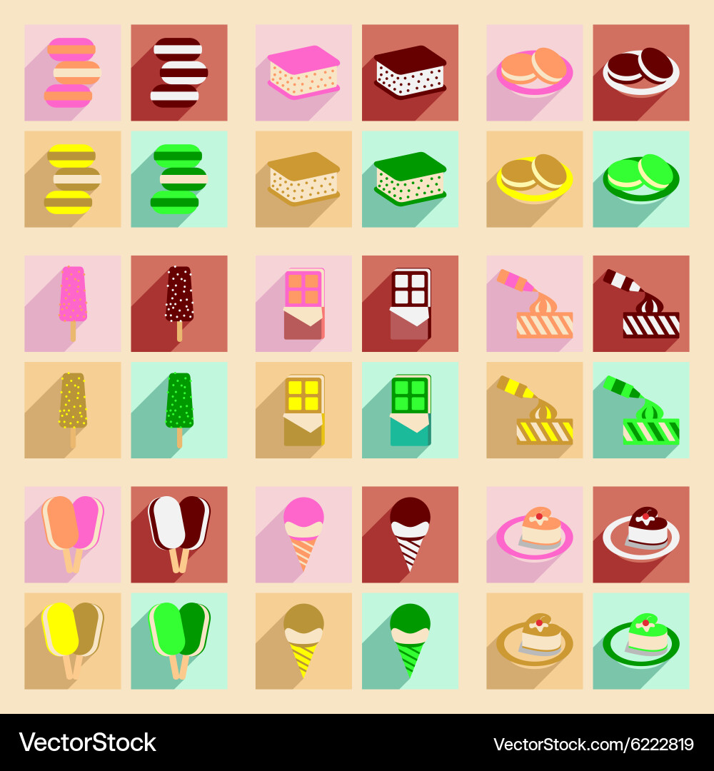 Flat with shadow concept and mobile application Vector Image