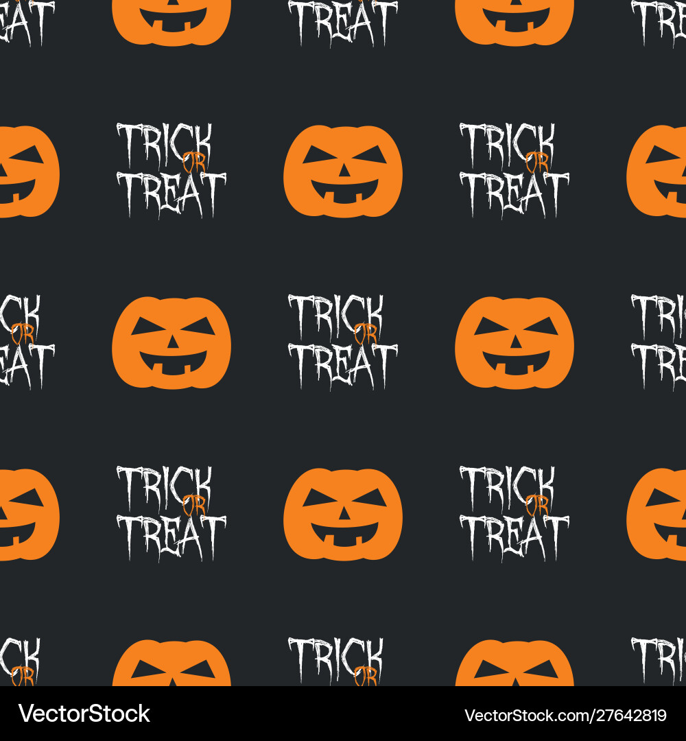 Halloween tile pattern with orange pumpkins Halloween tile pattern with orange pumpkins vector image