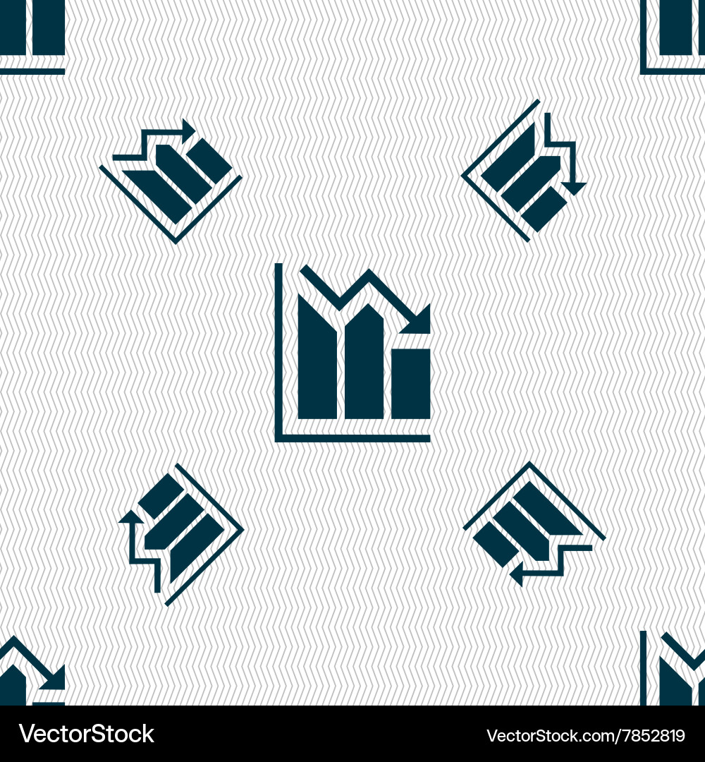 Histogram icon sign seamless pattern vector image