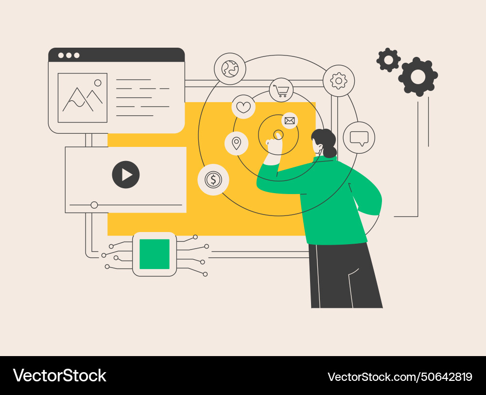 Intelligent interface abstract concept Vector Image