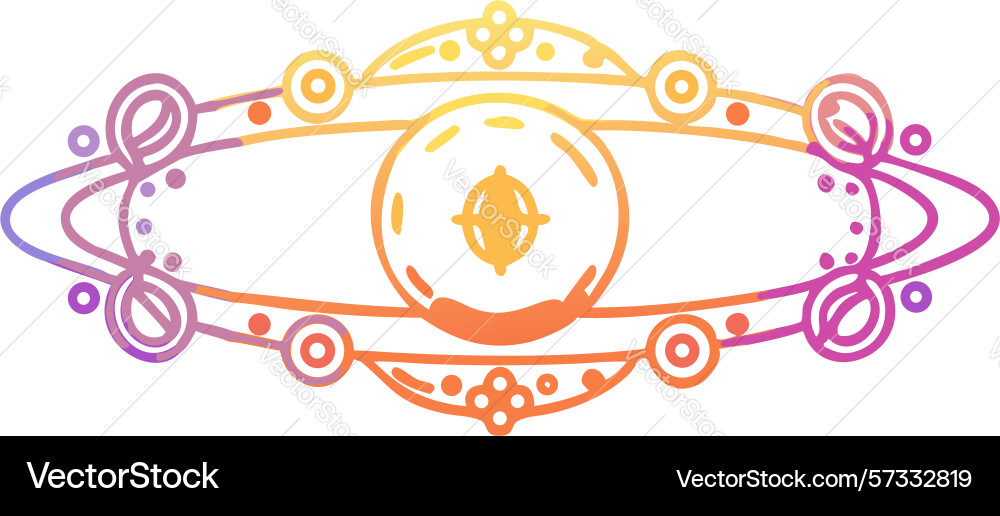 Ornate Rahmen mit Hamsa Hand und bösen Augen Design Vektorbild