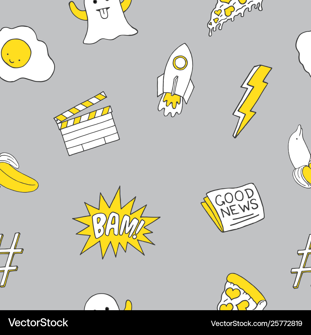 Patch set on white background vector image