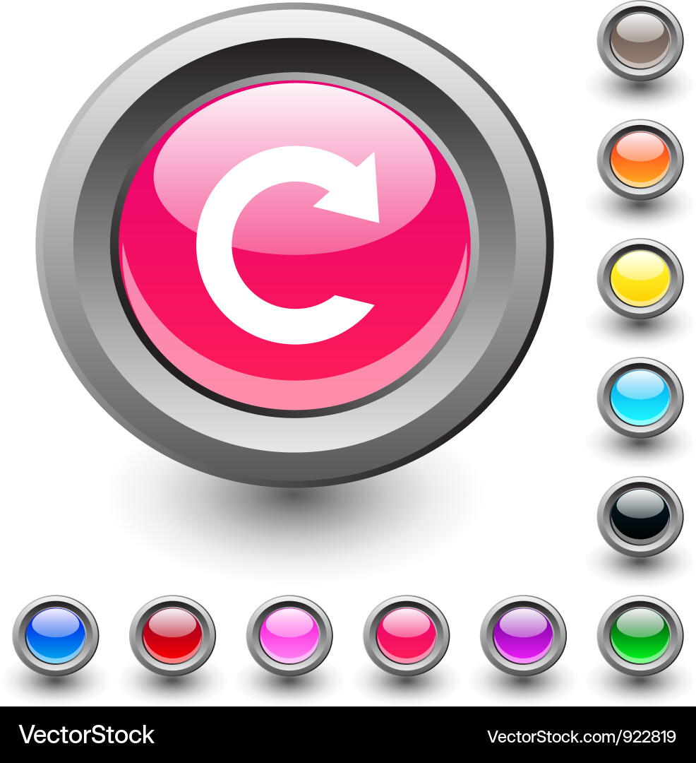 Reload round button vector image