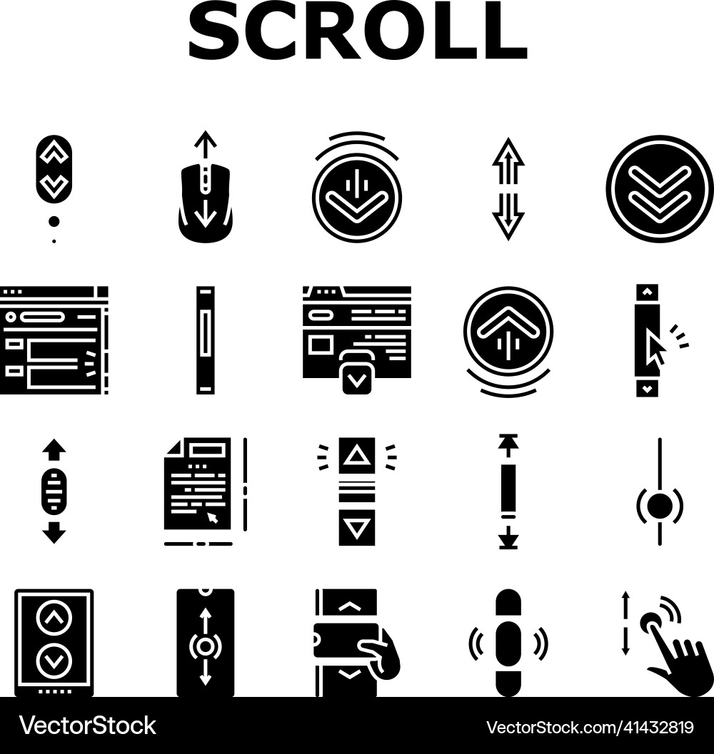 Scroll Computer Maus Cursor-Symbole setzen vektorbild