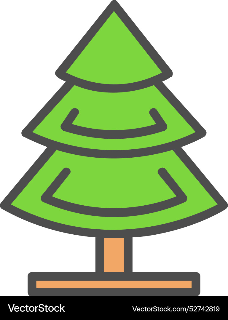 Tree line filled icon design Vector Image