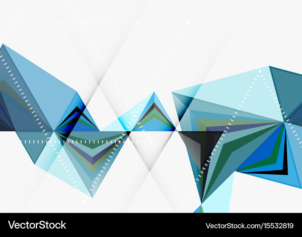 Triangular low poly a4 size geometric vector image