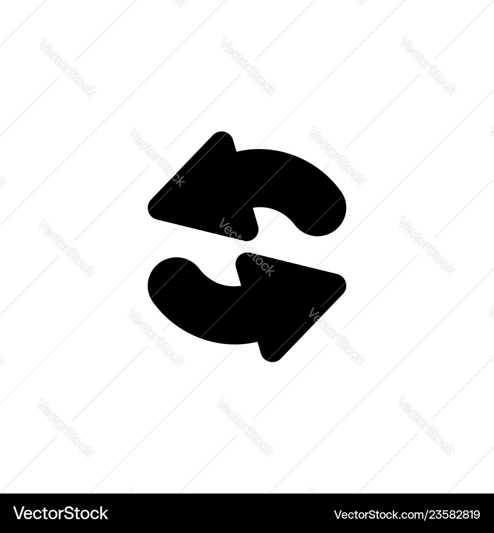 Web line icon refresh two circular arrows Web line icon refresh two circular arrows vector image