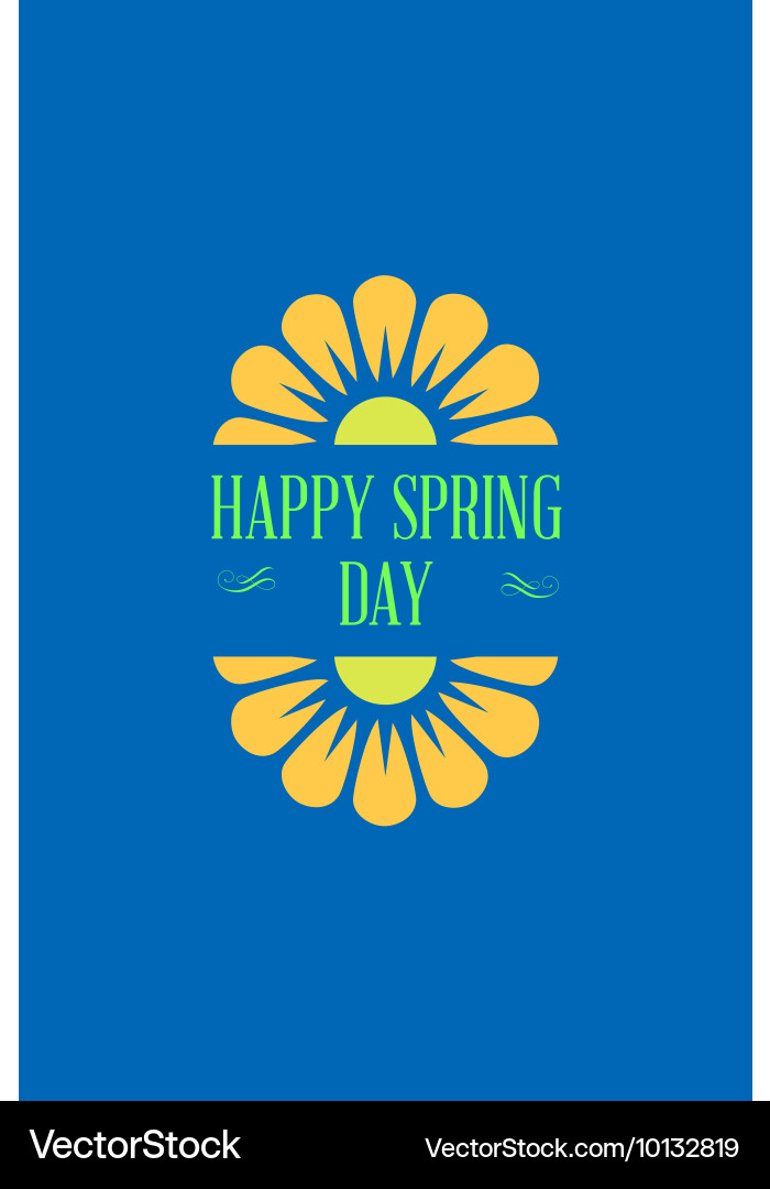 With spring flower Royalty Free Vector Image - VectorStock