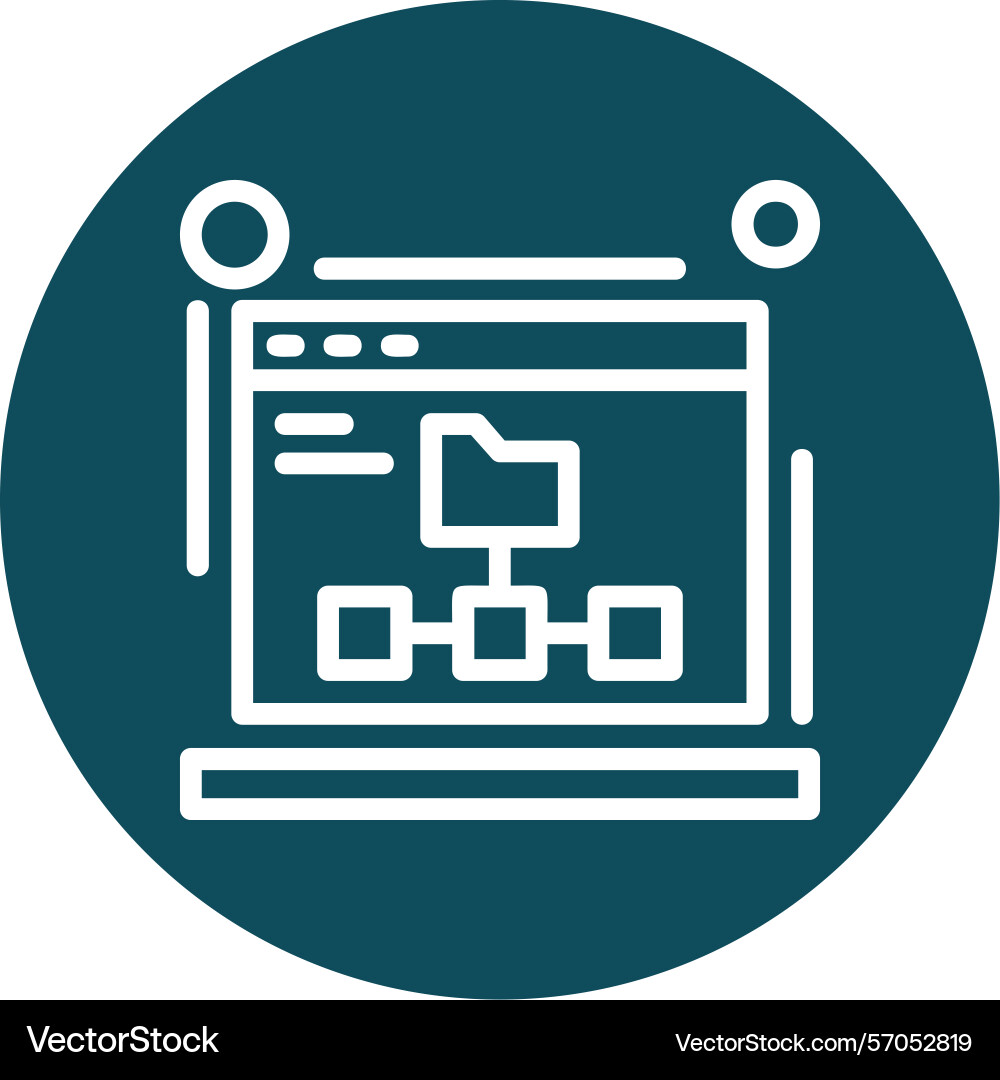Xml sitemap line circle style icon design vector image