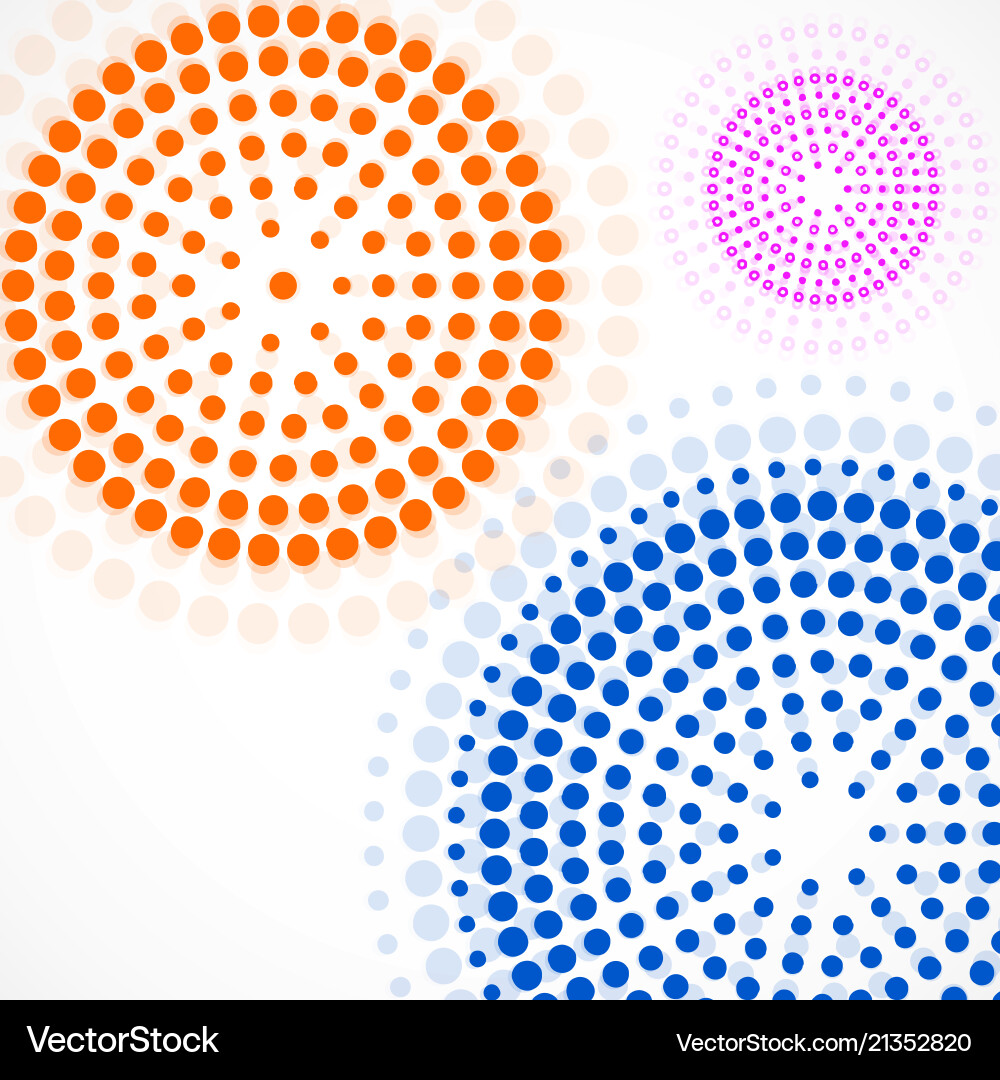 Abstract background with colorful dotted circles vector image