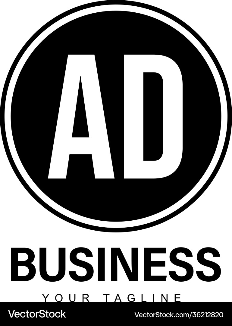 Ad initial a logo design with abstract style Vector Image