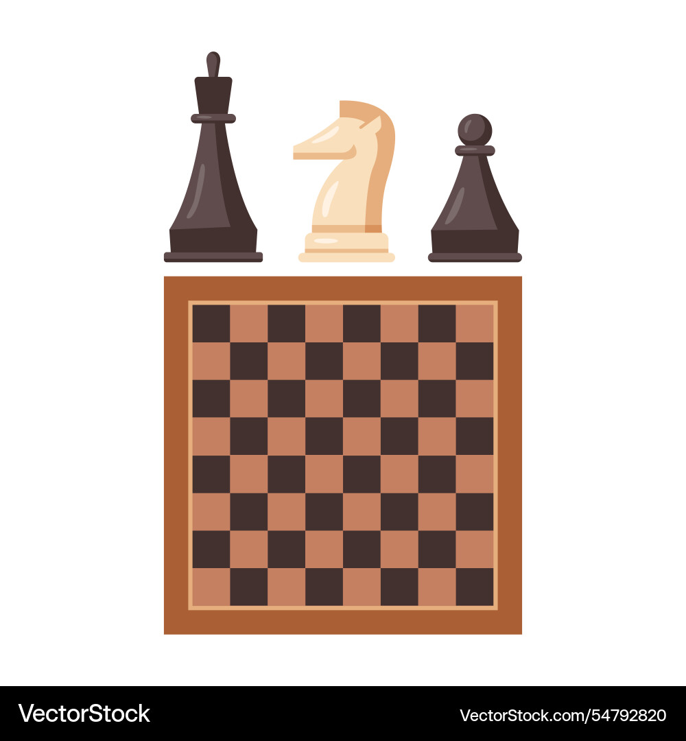Board game for playing chess challenge Board game for playing chess challenge vector image
