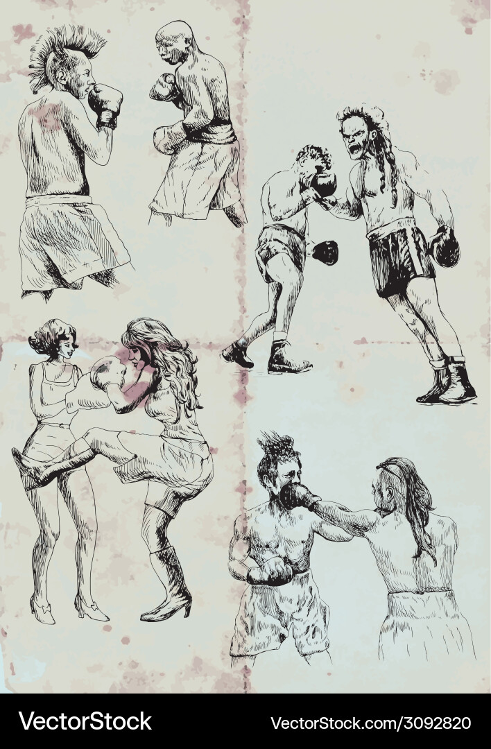 Boxing match Royalty Free Vector Image - VectorStock