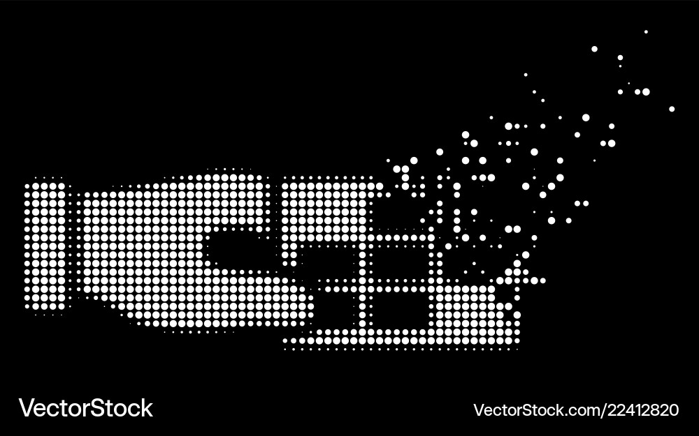 Bright disintegrating pixelated halftone timetable Bright disintegrating pixelated halftone timetable vector image
