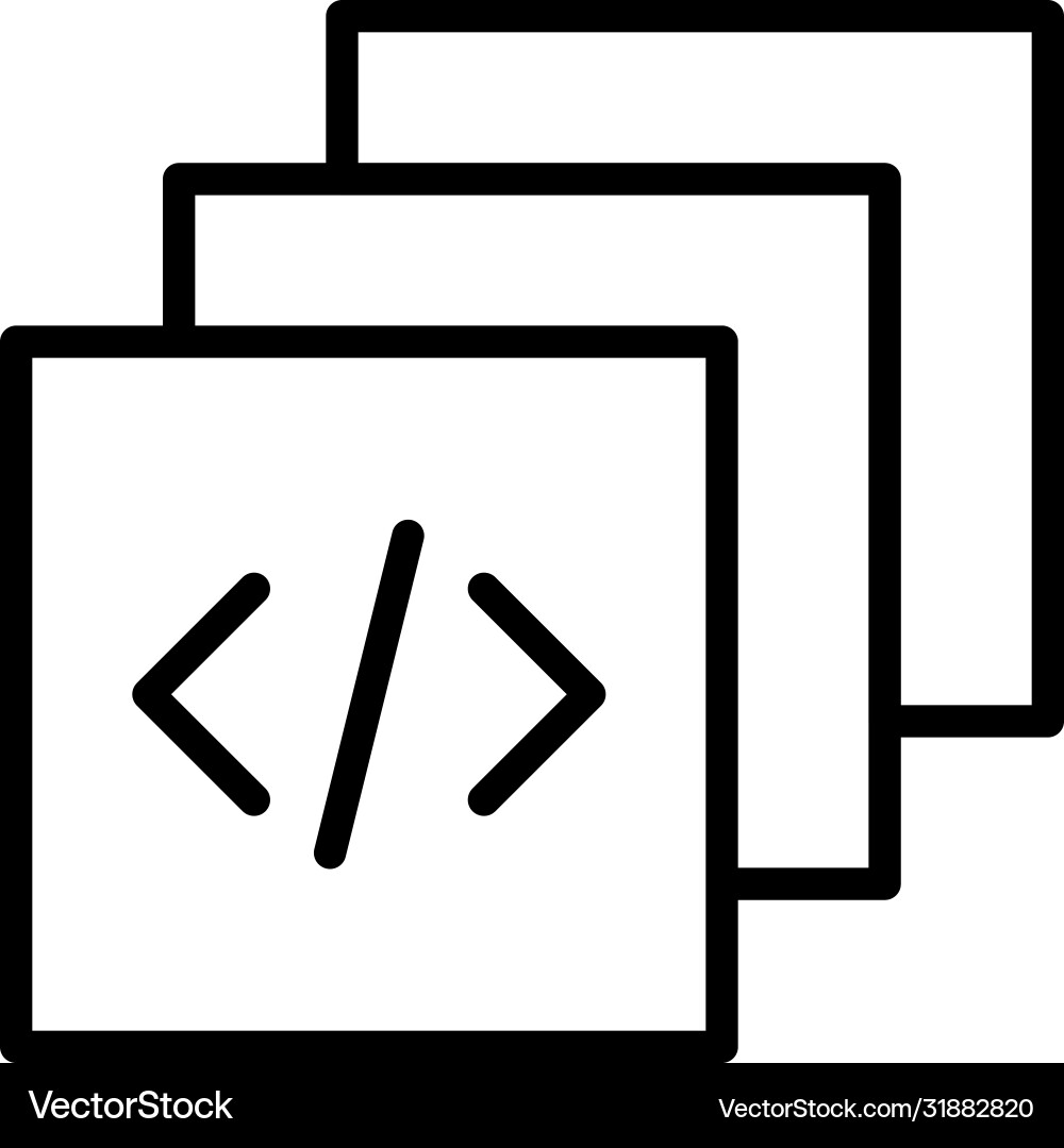 Code line icon Vector Image