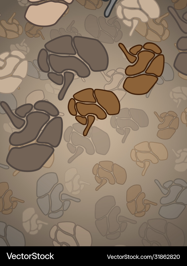 Concept thinkingbackground with brainfile vector image