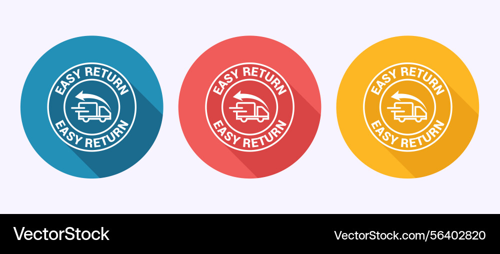 Easy return icon design label sign Vector Image