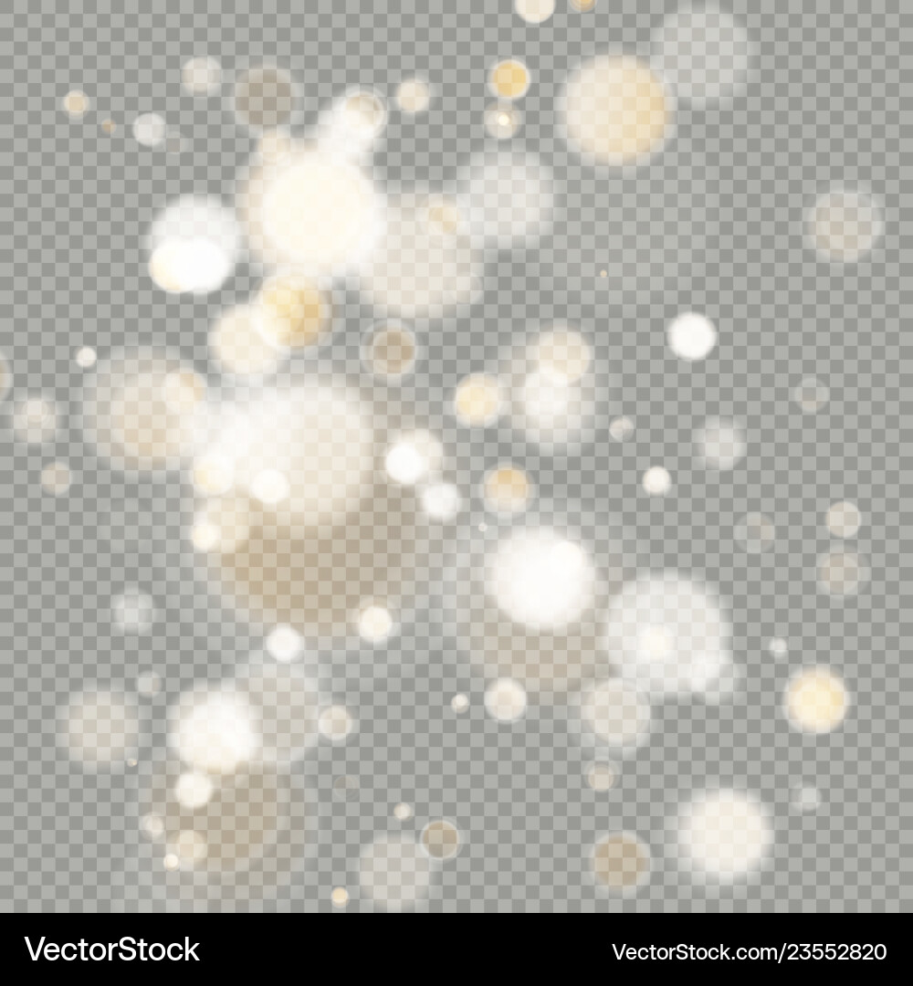 Effect of bokeh circles isolated on transparent Effect of bokeh circles isolated on transparent Vector Image