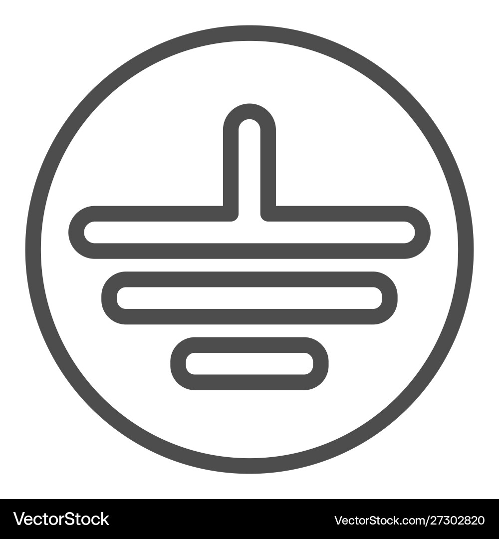 Electrical grounding line icon electric earthing Electrical grounding line icon electric earthing vector image