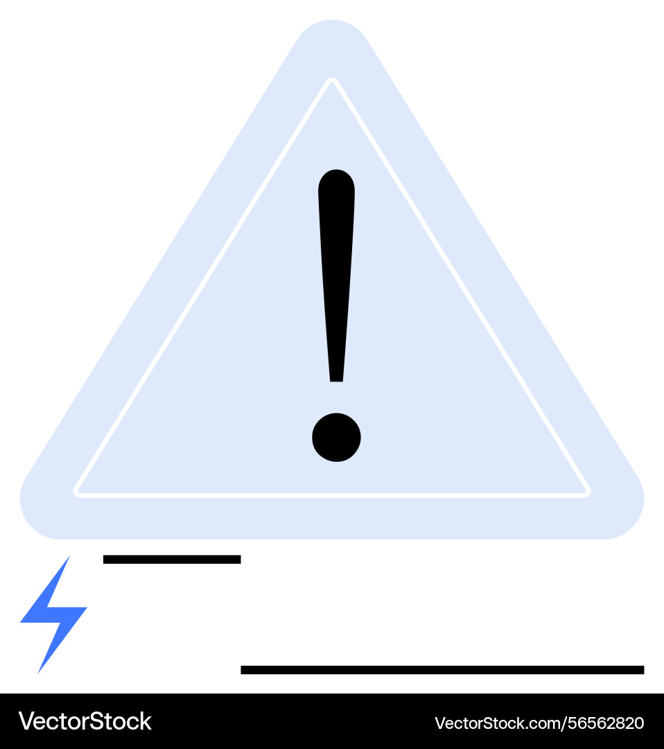 Exclamation mark inside triangle warning symbol vector image