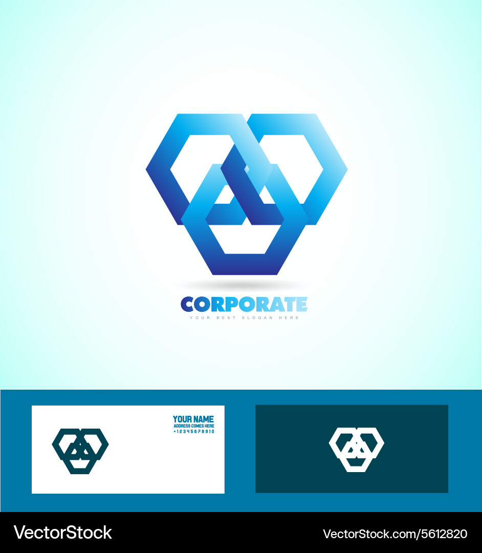 Infinite Polygon Loop Logo vector image