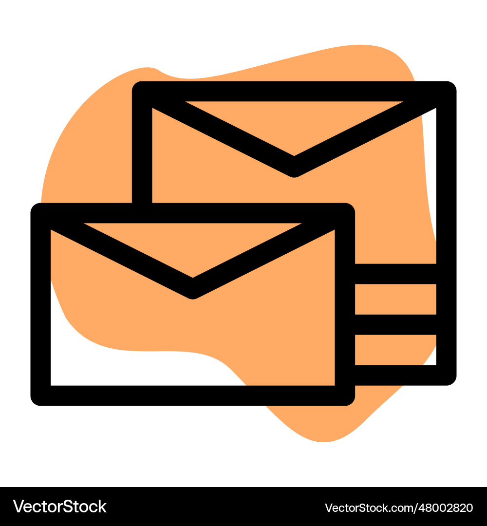 Messages were transferred using mail vector image