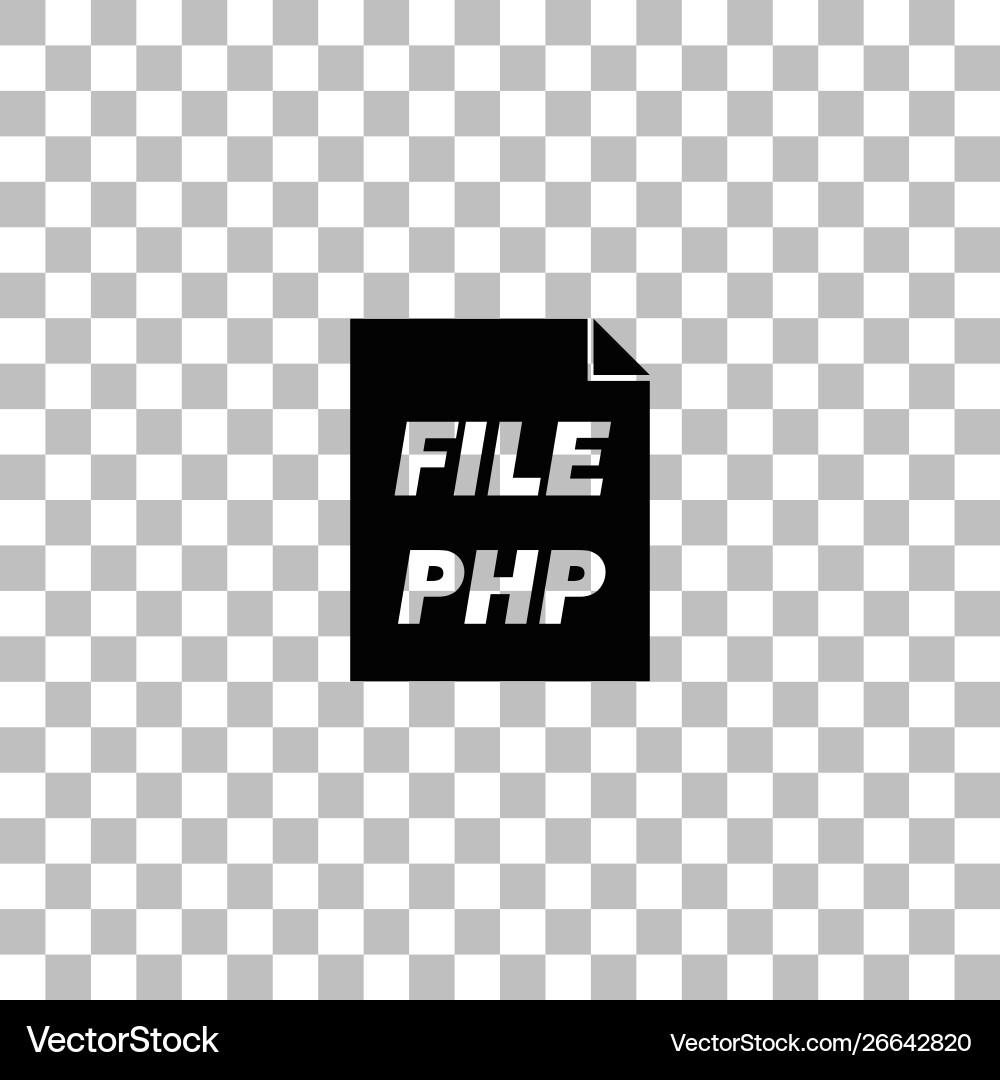 Php file icon flat Php file icon flat vector image
