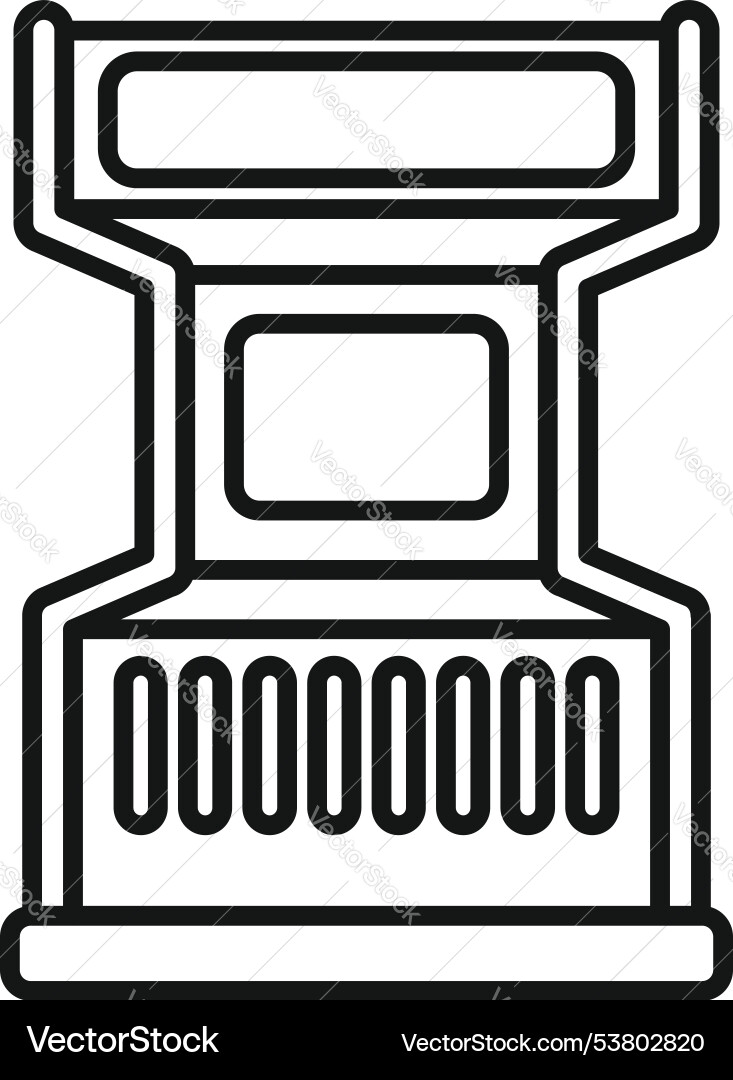 Retro arcade game machine playing videogame Retro arcade game machine playing videogame vector image